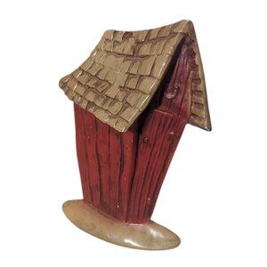 Vintage Arnels Outhouse Ceramic Plaque Wall Hanging Farmhouse Horseshoe 70’s MCM